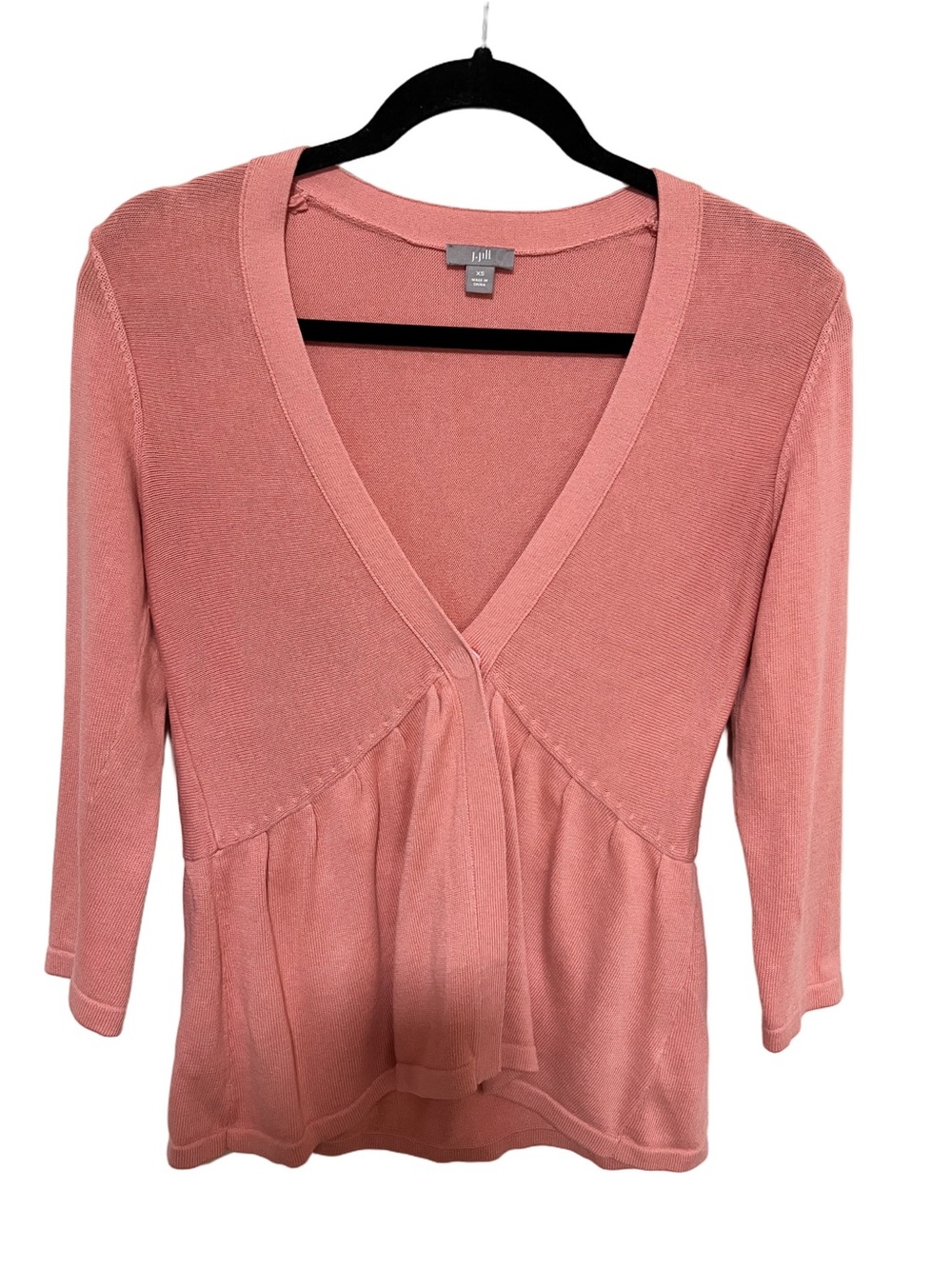 J.Jill XS 90’s Peplum Cardigan Old Money Clueless Balletcore Hourglass Preppy